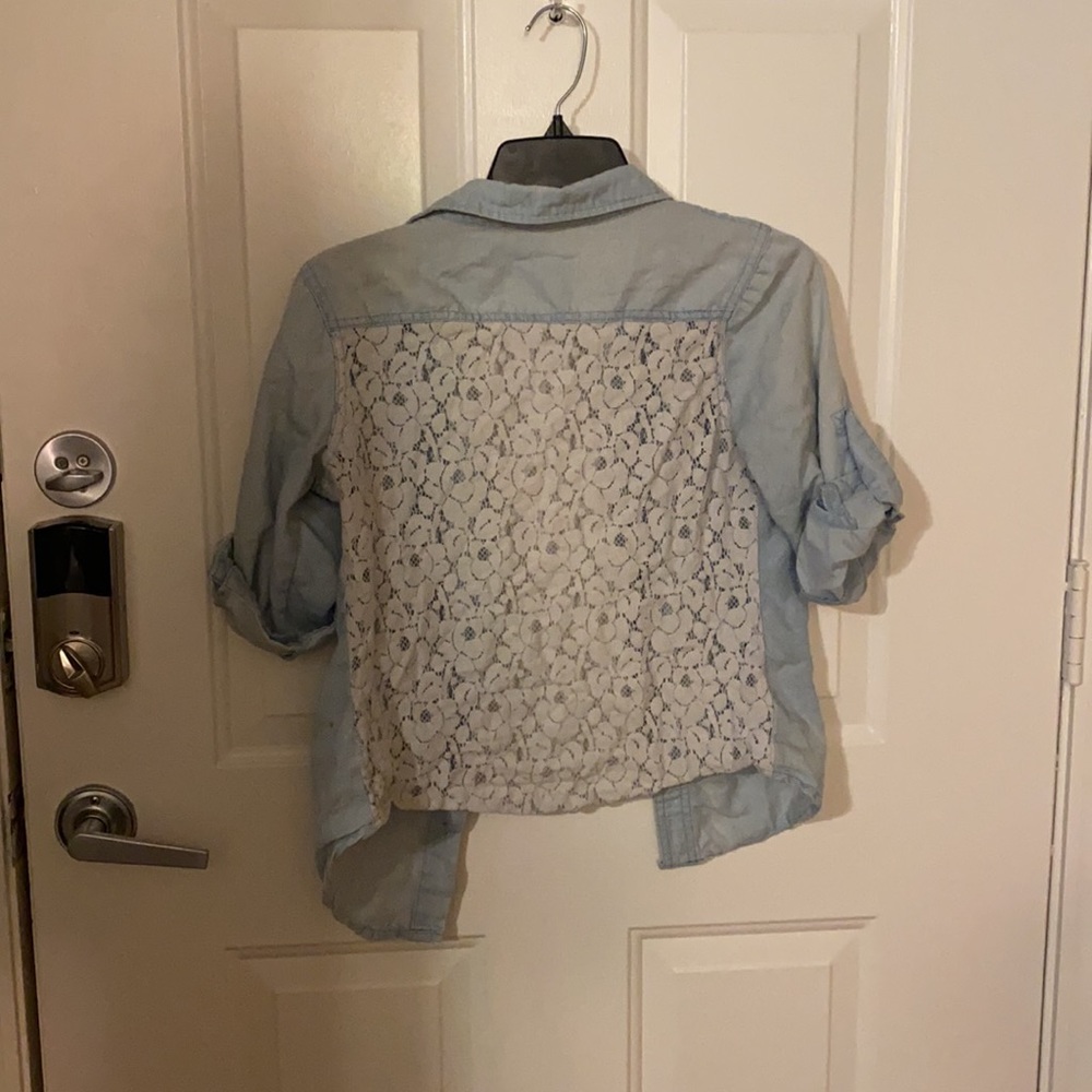 A button up. See through back. - Picture 3 of 4